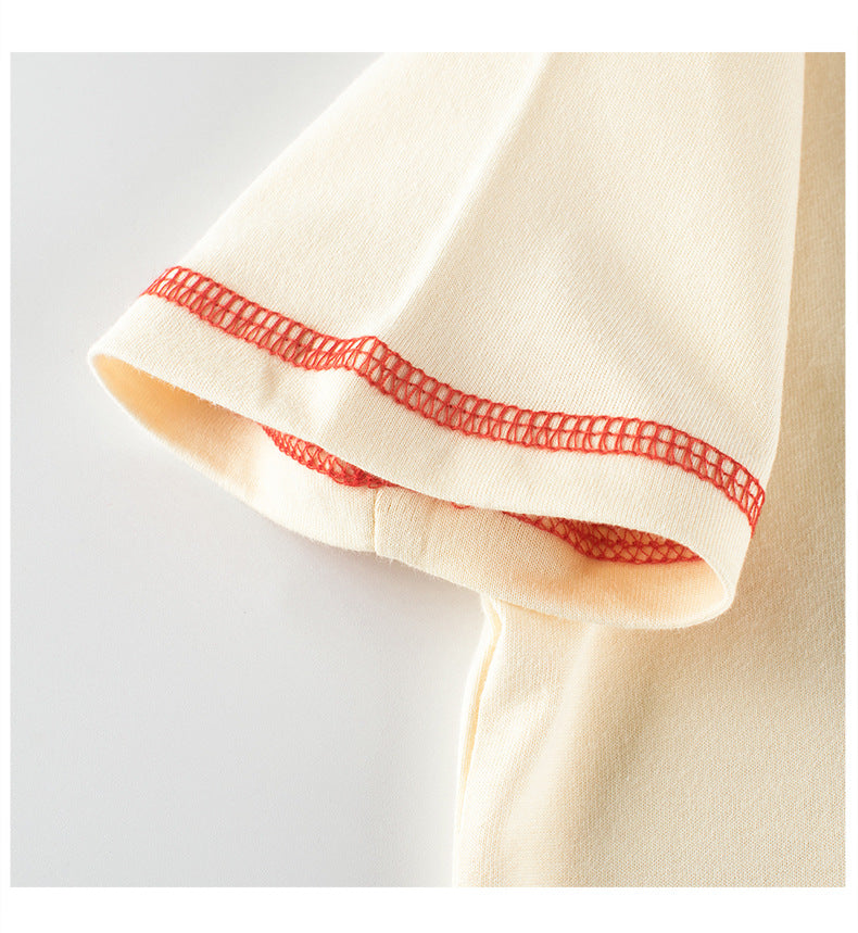 Summer Girls’ Cartoon and Letters Print T-shirt in European and American Style, MyKids-USA®, Baby & Toddler Tops, MyKids-USA - - - - - - -