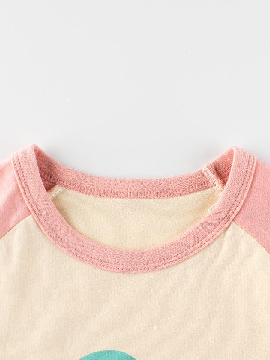 Ice-Cream Cartoon Print Girls’ T-Shirt In European And American Style For Summer, MyKids-USA®, Baby & Toddler Tops, MyKids-USA - - - - - - -