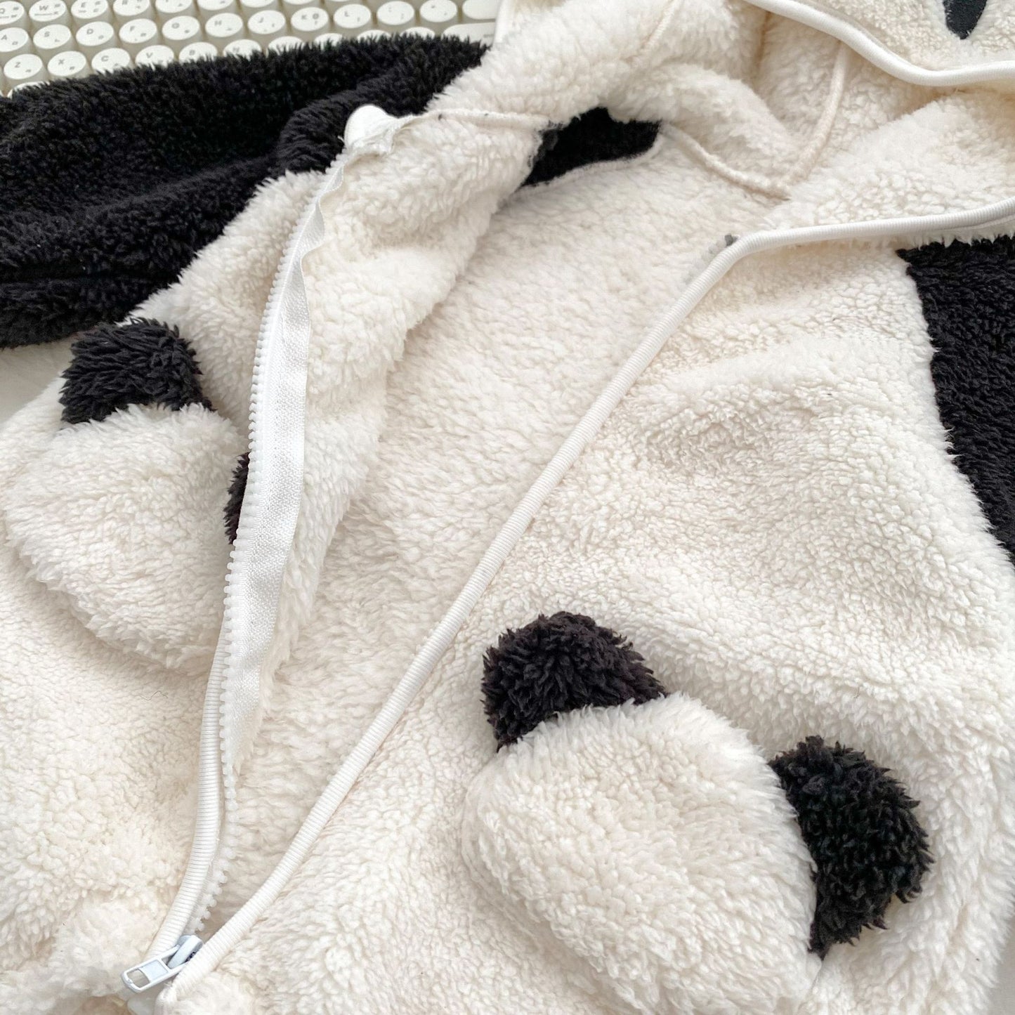 Autumn and Winter Arrival Baby Unisex Simple Panda Pattern Long Sleeves Cozy Rompers, MyKids-USA®, Baby One-Pieces, MyKids-USA - - - - - - -