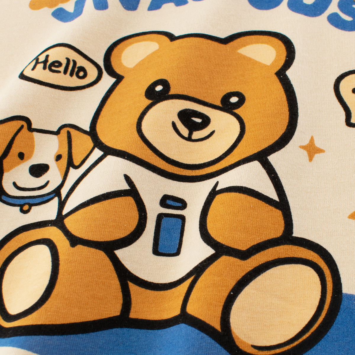 Summer Girls’ Teddy Bear and Puppy Pattern Print T-shirt in European and American Style, MyKids-USA®, Baby & Toddler Tops, MyKids-USA - - - - - - -