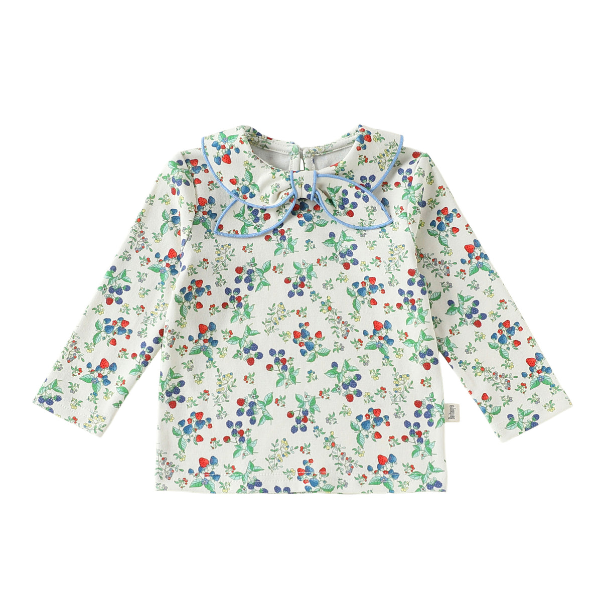 MyKids-USA® Autumn Arrival Baby Kids Girls Long Sleeves Flowers Pattern Navy Collar Top