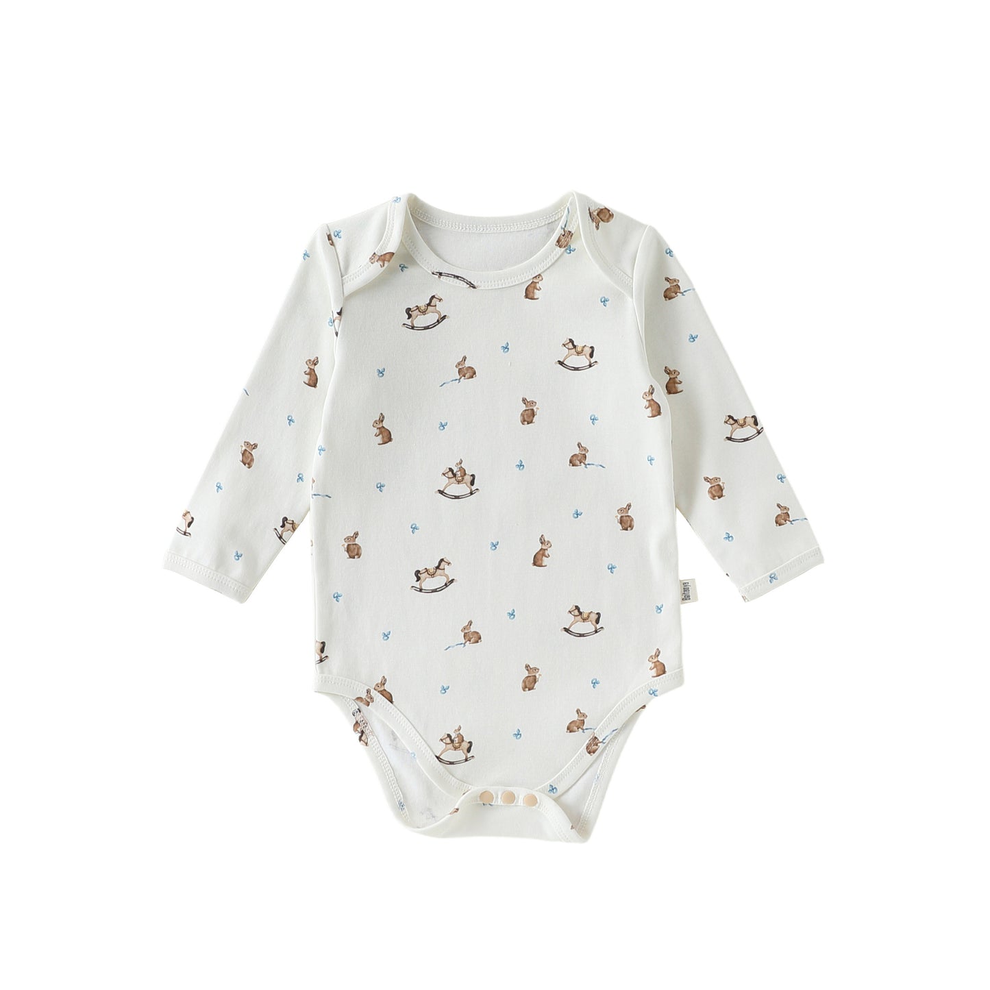 Spring Arrival Baby Unisex Long Sleeves Cartoon Pattern Crew Neck Bodysuit, MyKids-USA®, Bodysuits, MyKids-USA - Size/Age - 66 (3-6M) - Color - Grey - - - TR2601301758-D.