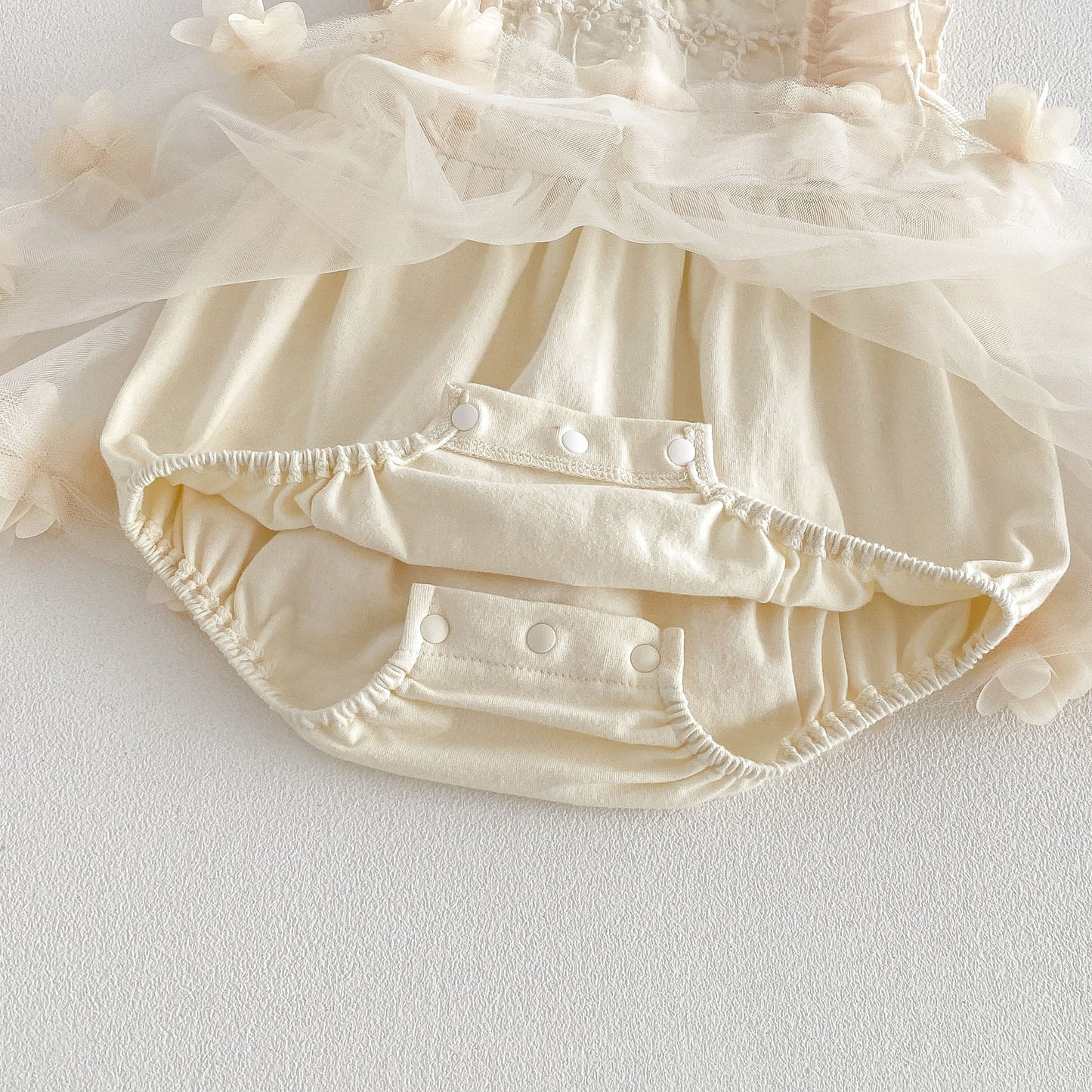Design Summer Baby Kids Girls Fly Sleeves Flowers Pattern Tulle Decorated Bodysuit, MyKids-USA®, Bodysuits, MyKids-USA - - - - - - - .