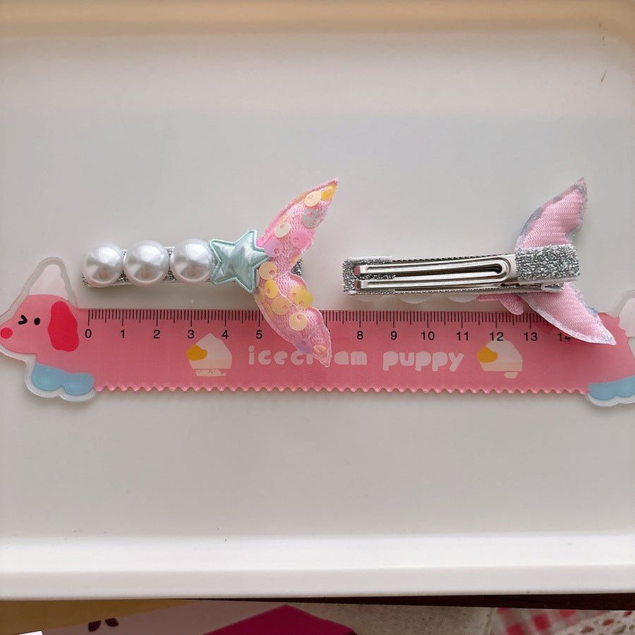 Collection of 2 Versatile Mermaid Pattern Beaded Hair Clips, MyKids-USA®, Hair Pins, Claws & Clips, MyKids-USA - - - - - - - .