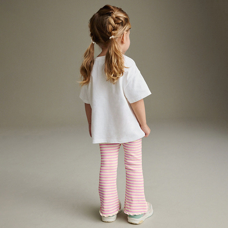 Summer Baby Kids Cartoon Unicorn Pattern T-shirt and Striped Pants Clothing Set for Girls, MyKids-USA®, Baby & Toddler Outfits, MyKids-USA - - - - - - - .