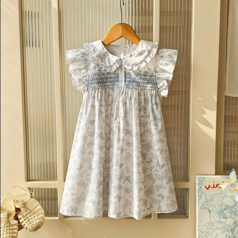 Summer Arrival Baby Girls Fly Sleeves Butterfly Pattern Dress, MyKids-USA®, Baby & Children's Dresses, MyKids-USA - - - - - - - .