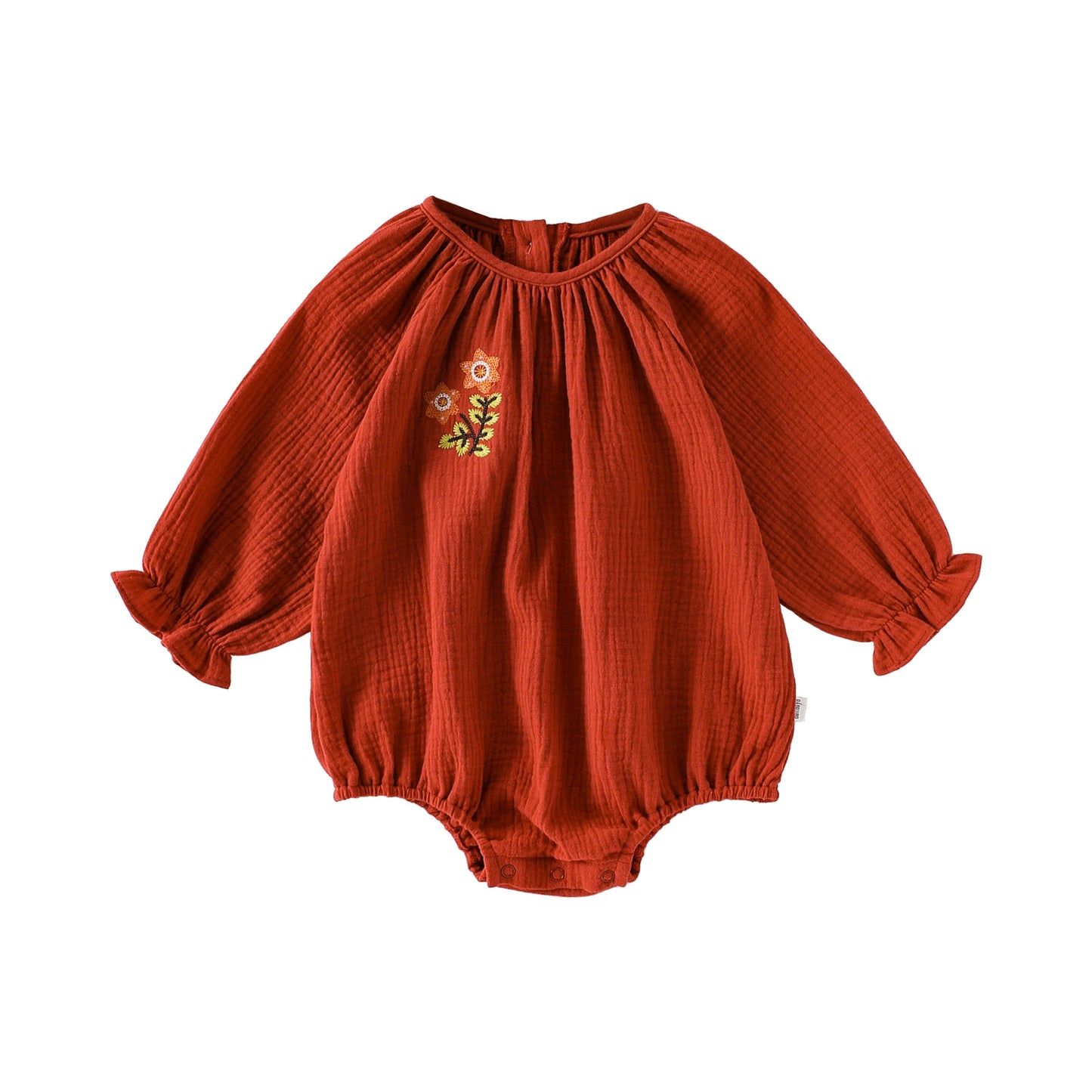 Arrival Baby Girls Long Sleeves Casual Flowers Embroidered Pattern Onesies, MyKids-USA®, Baby One-Pieces, MyKids-USA - Size/Age - 66 (3-6M) - Color - Red - - - TR2509011952-1-B