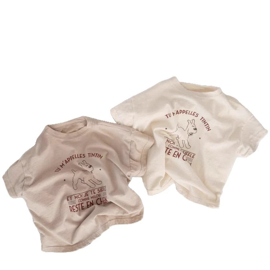 Summer Hot Selling Baby Kids Unisex Short Sleeves Cartoon Puppy Pattern T-shirt, MyKids-USA®, Baby & Toddler Tops, MyKids-USA - - - - - - -