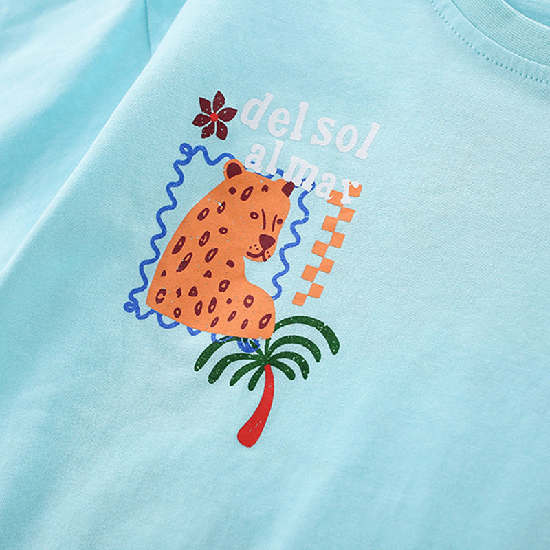 Summer Boys’ Animals Cartoon Pattern T-shirt, MyKids-USA®, T-Shirts, MyKids-USA - - - - - - - .