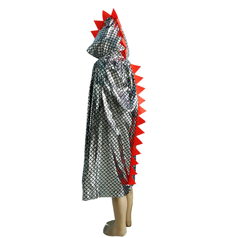 Halloween Animal Dinosaur Cape Little Witch Cape Decorative Props, MyKids-USA®, Baby & Toddler Outfits, MyKids-USA - Size/Age - Average Size (0-12Y) - Color - Silver - - - JM2206092239-C.