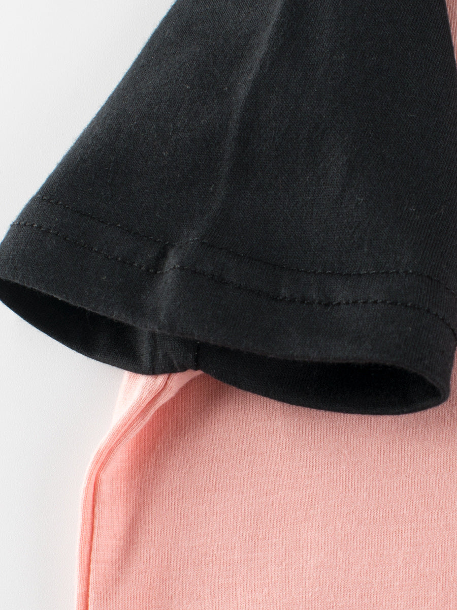 Panda Clapping Printing Girls’ Patchwork T-Shirt For Summer, MyKids-USA®, Baby Activity Tops, MyKids-USA - - - - - - -