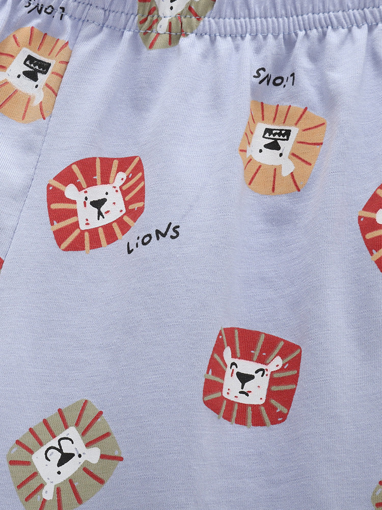 Arrival Summer Baby Kids Boys Short Sleeves Lions Pattern T-shirt and Shorts Clothing Set