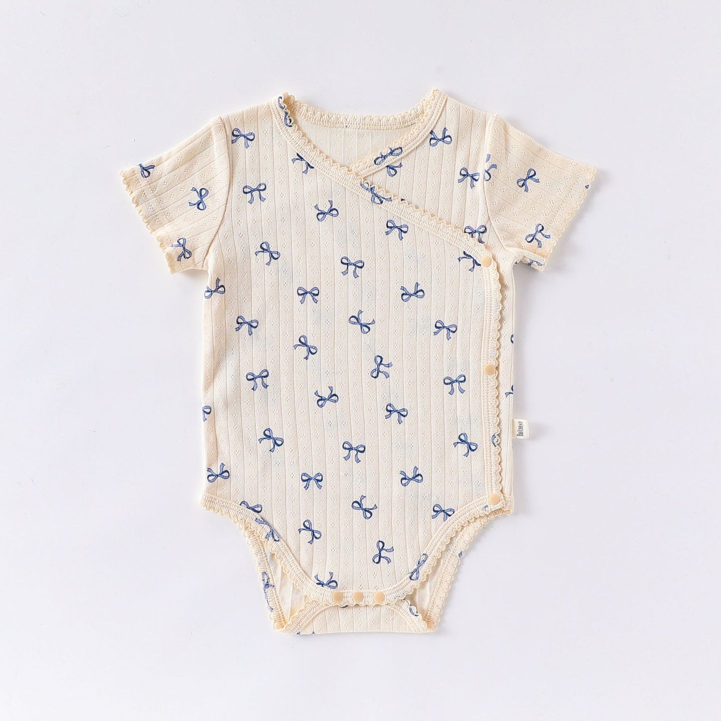 Summer Arrival Baby Unisex V Neck Short Sleeves Heart Pattern Onesies Bodysuits, MyKids-USA®, Baby One-Pieces, MyKids-USA - Size/Age - 66 (3-6M) - Color - White - - - TR2503201351