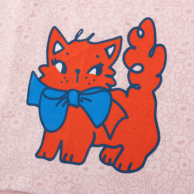 Summer Arrival Baby Girls Animals Cartoon Pattern Short Sleeves Dress