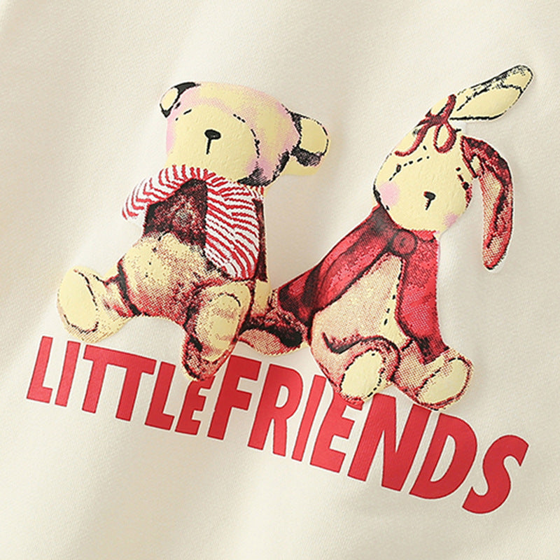 Autumn and Spring Arrival Animals Cartoon Pattern Long Sleeves Pullover for Stylish Girls, MyKids-USA®, Sweatshirts, MyKids-USA - - - - - - -