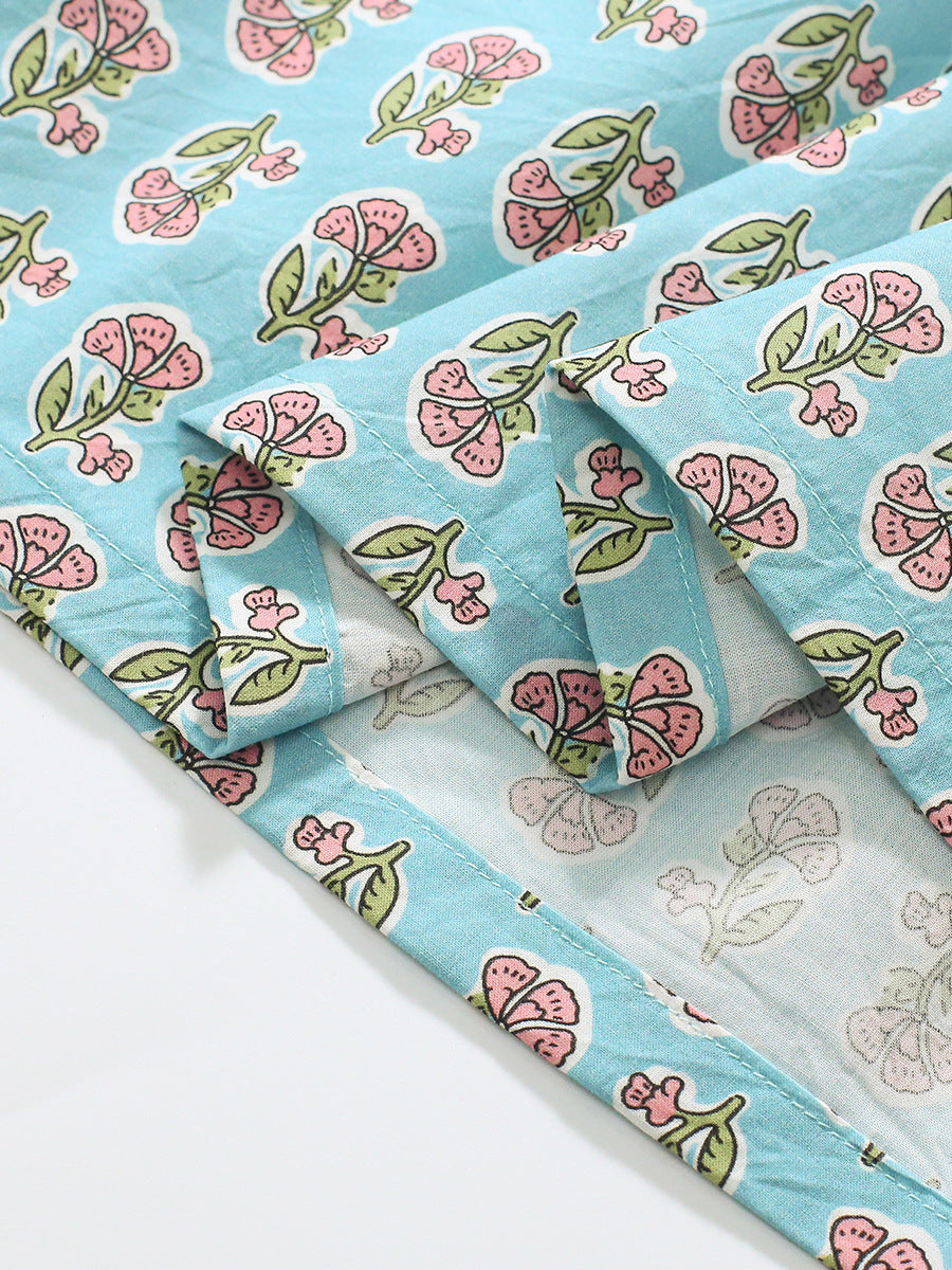 Summer Baby Kids Girls Short Sleeves Flowers Print Dress, MyKids-USA®, Baby & Toddler Dresses, MyKids-USA - - - - - - -