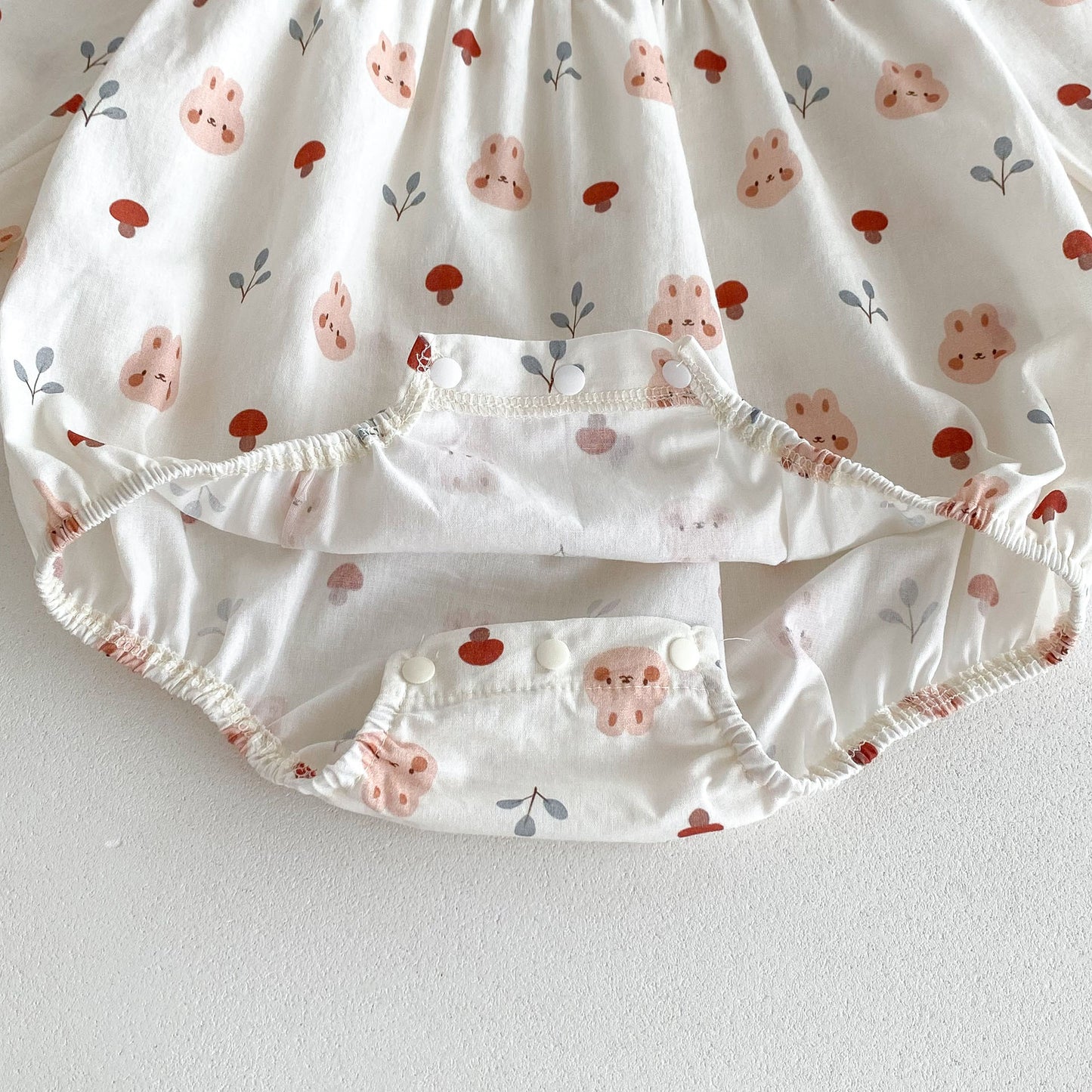 Autumn Arrival Baby Girls Long Sleeves Rabbits and Vegetables Print Peter Pan Collar Onesies, MyKids-USA®, Baby One-Pieces, MyKids-USA - - - - - - -