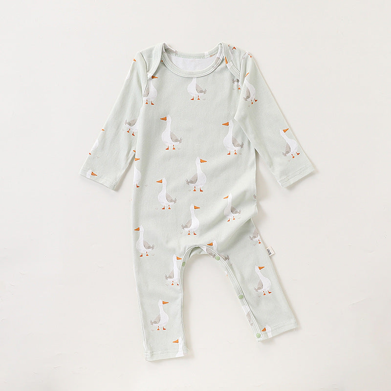 Autumn and Spring Arrival Baby Unisex Simple Animals Cartoon Pattern Long Sleeves Rompers, MyKids-USA®, Baby One-Pieces, MyKids-USA - Size/Age - 66 (3-6M) - Color - Green - - - TR2409261726-C