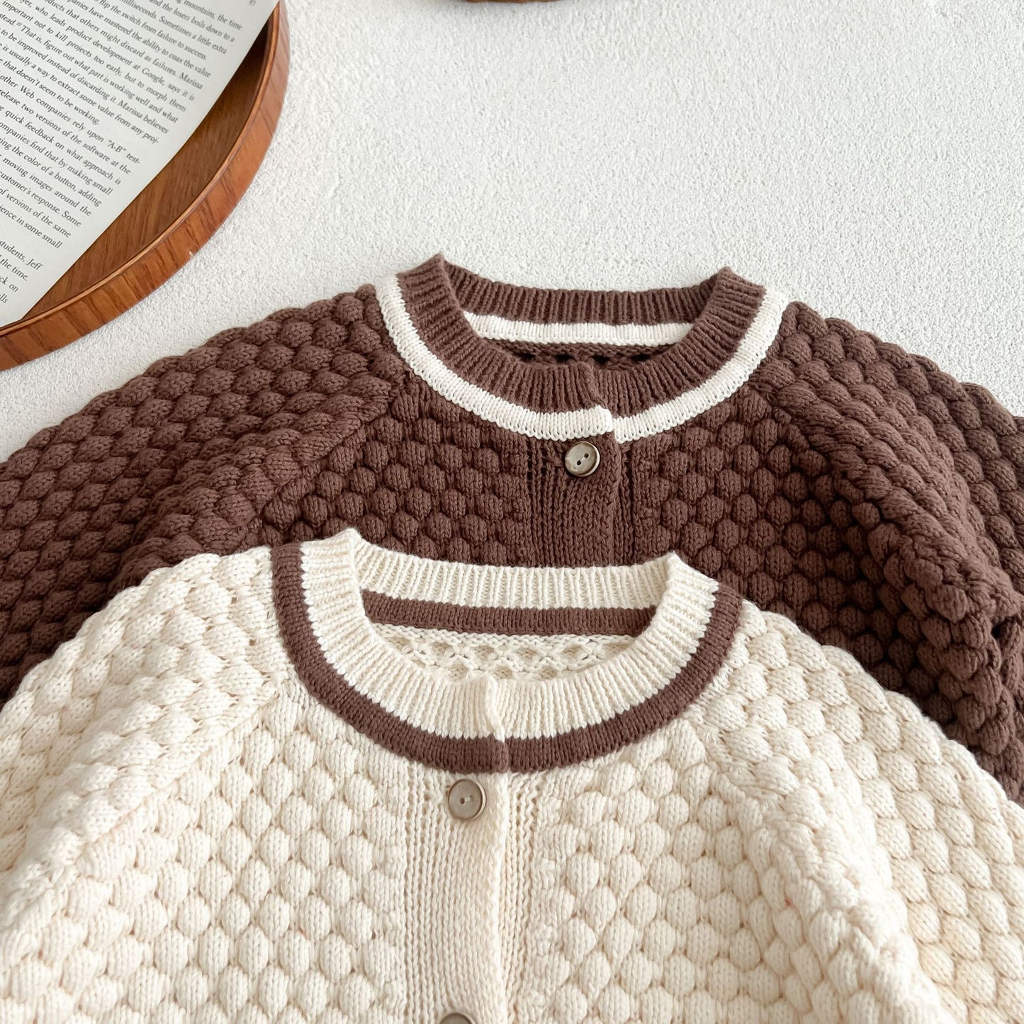 Autumn Arrival Baby Kids Unisex Comfortable Geometric Pineapple Pattern Knitted Long Sleeves Rompers, MyKids-USA®, Baby One-Pieces, MyKids-USA - - - - - - -