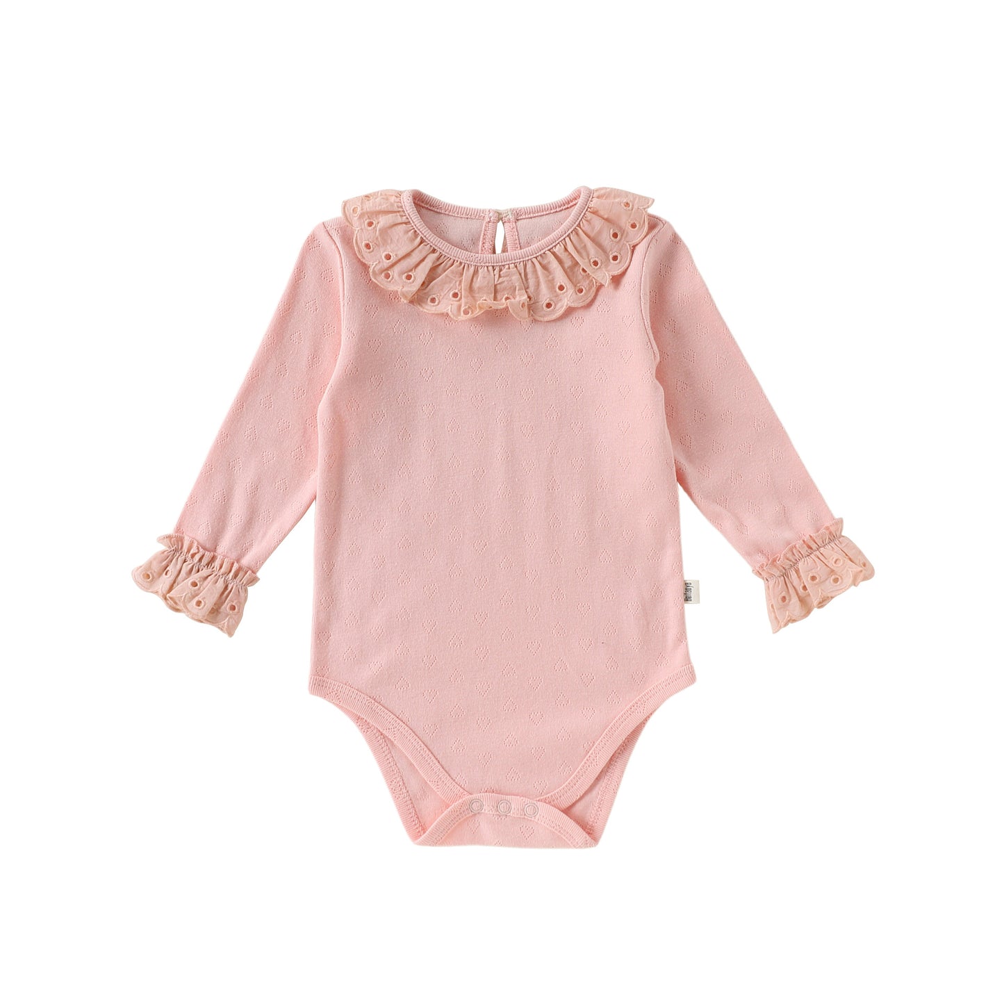 Spring Arrival Baby Girls Long Sleeves Solid Color Bodysuit with Collar, MyKids-USA®, Bodysuits, MyKids-USA - Size/Age - 66 (3-6M) - Color - Red - - - TR2603052351-C.
