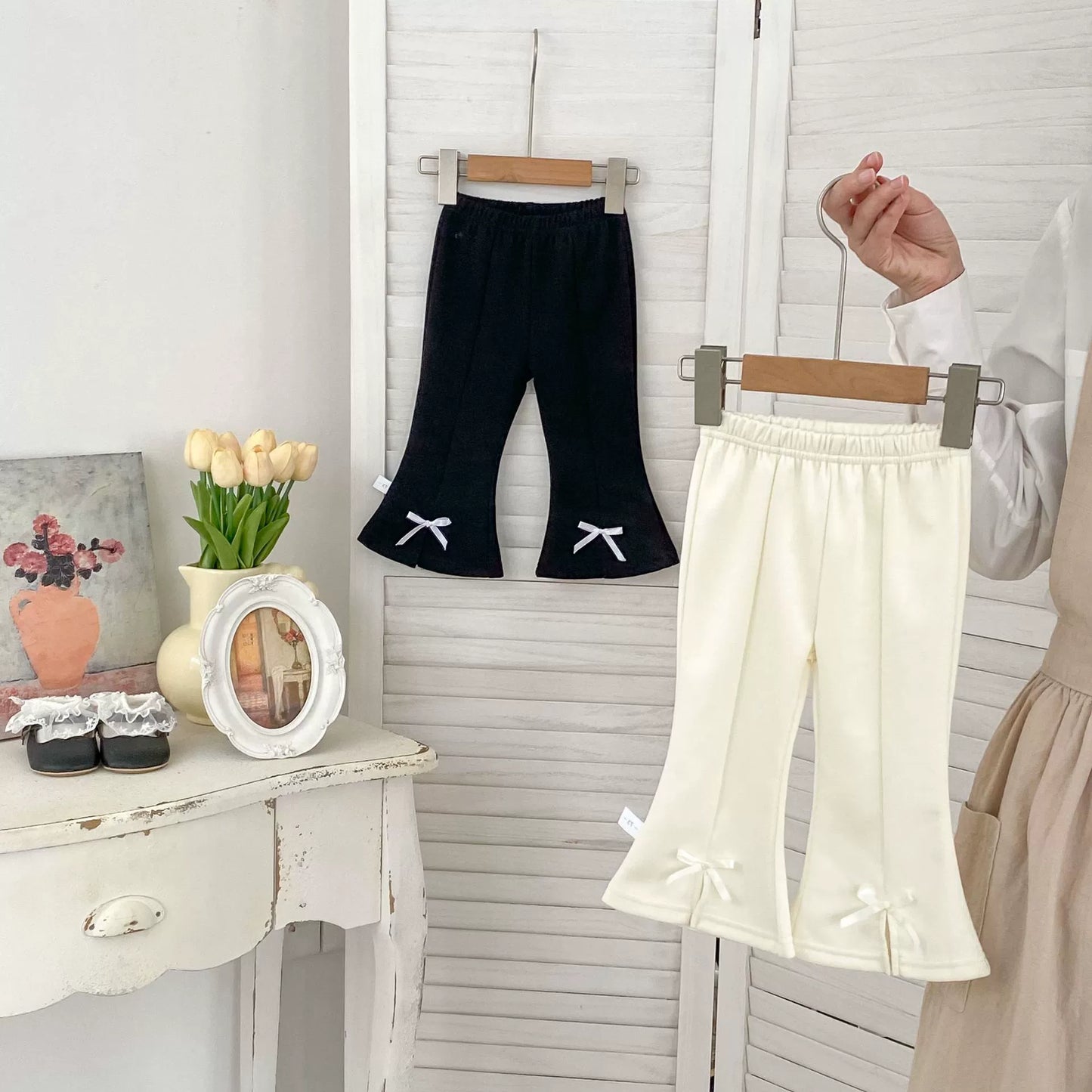 Autumn Arrival Modern Baby Kids Girls Butterfly-bow Decorated Flared Pants, MyKids-USA®, Trousers, MyKids-USA - - - - - - -