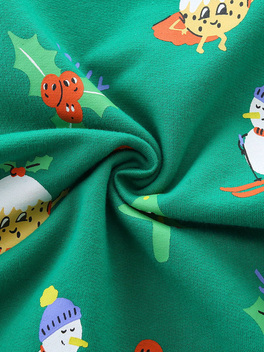 Autumn and Winter Arrival Christmas Cartoon Pattern Long Sleeves Pullover for Boys