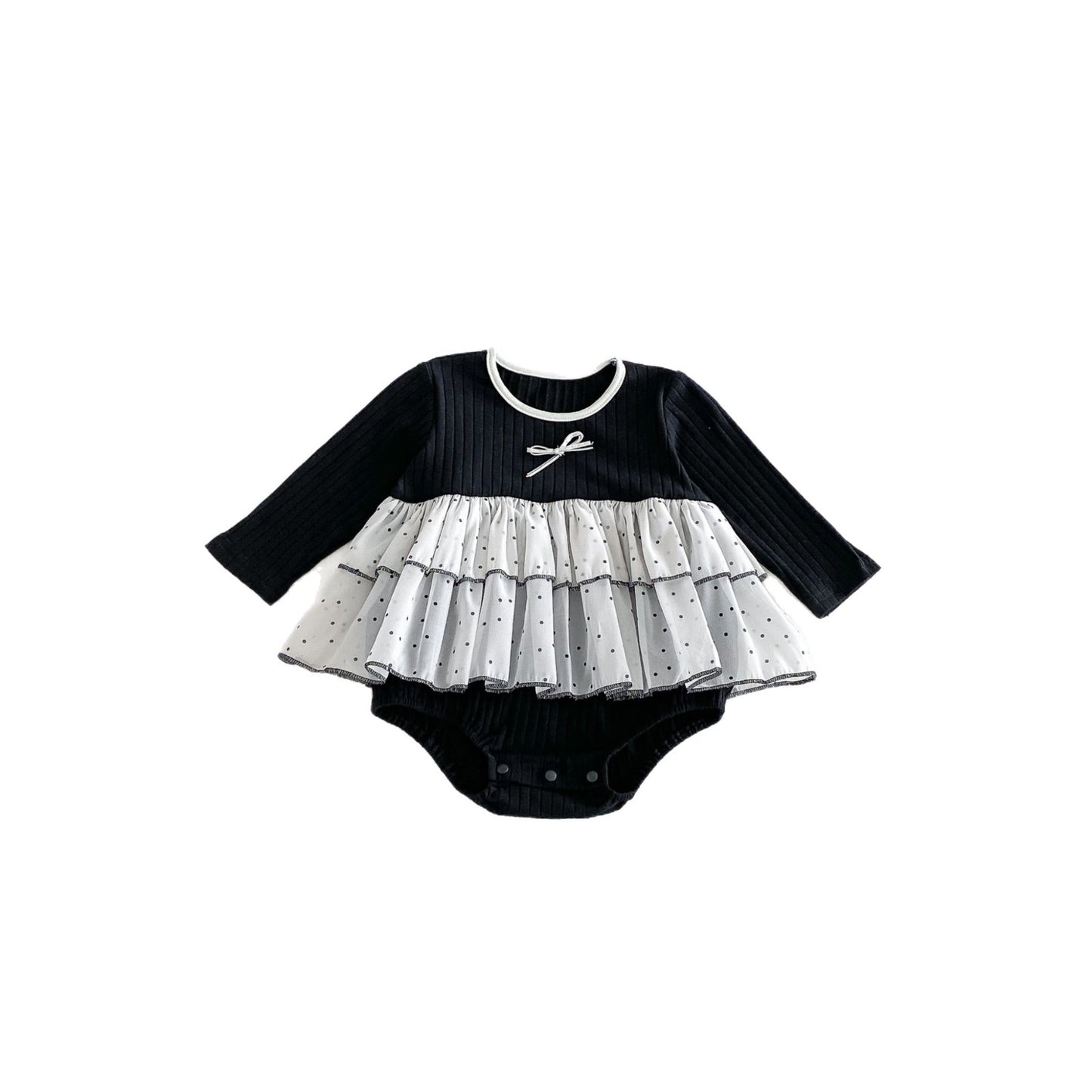MyKids-USA® Autumn Arrival Baby Girls Long Sleeves Cute Color Patchwork Bodysuit