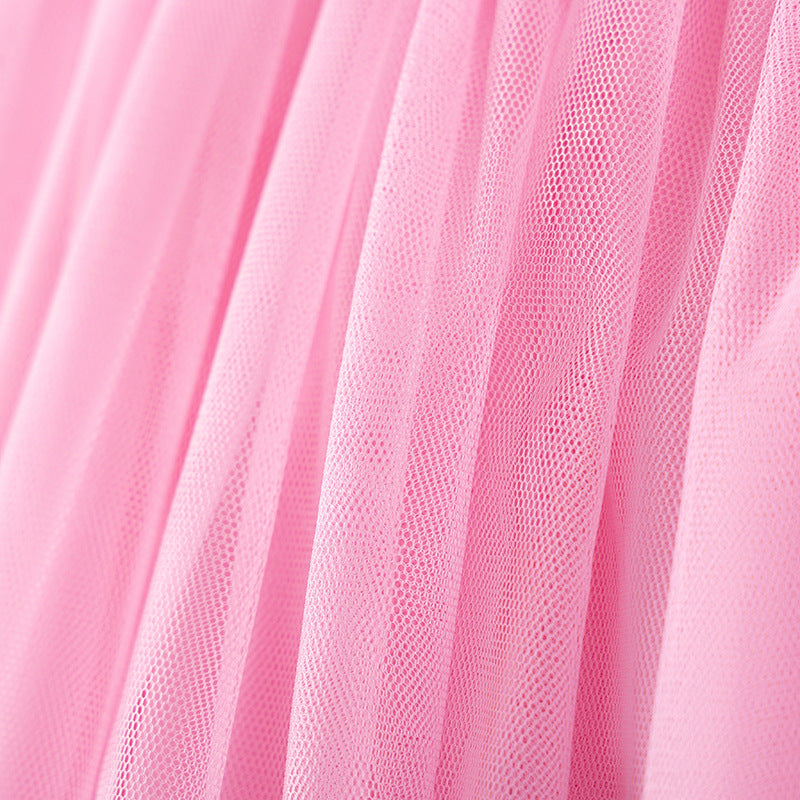 Summer Arrival Floral Pattern Short Sleeves Tulle Patchwork Dress for Stylish Girls, MyKids-USA®, Baby & Toddler Dresses, MyKids-USA - - - - - - - .