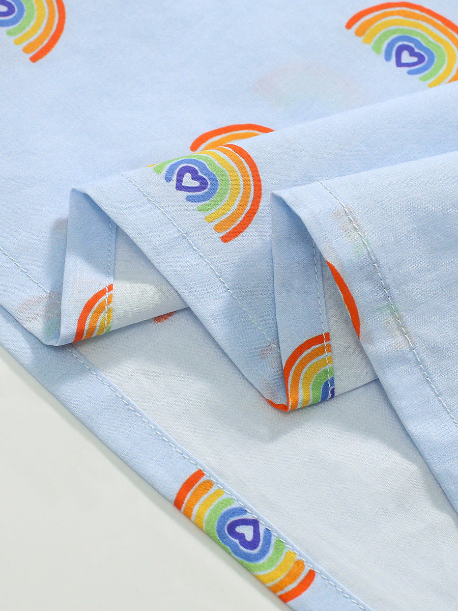 Summer Arrival Girls Sleeveless Rainbow Print Dress, MyKids-USA®, Baby & Toddler Dresses, MyKids-USA - - - - - - -