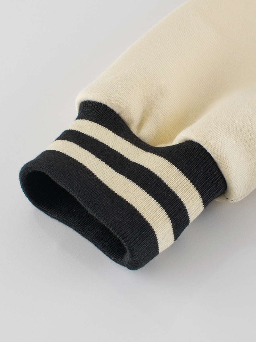 Boys and Girls Letters Pattern Contrast Design Single Breasted Baseball Coat, MyKids-USA®, Baby & Toddler Outerwear, MyKids-USA - - - - - - -