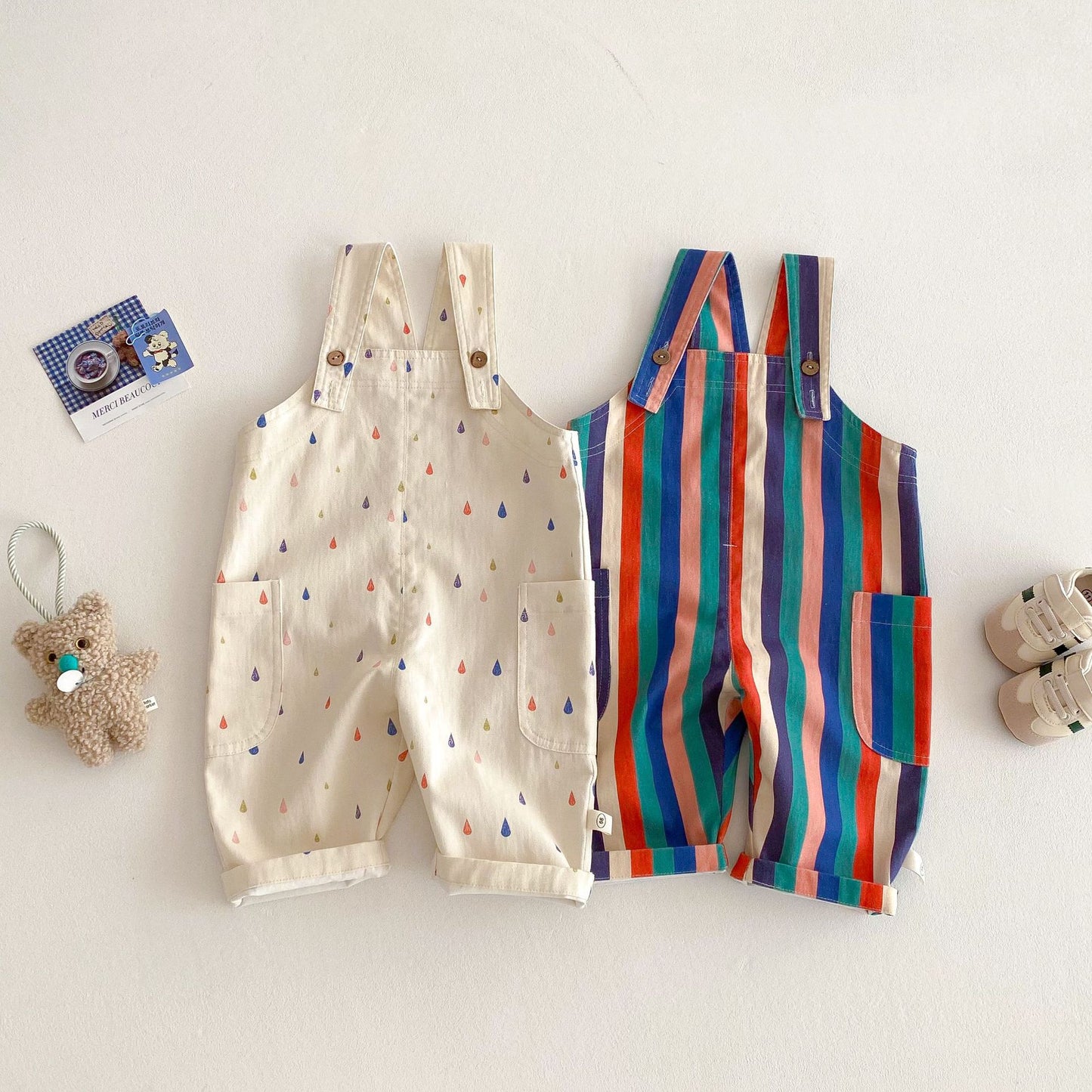 Spring Arrival Baby Unisex Sleeveless Dots or Striped Pattern Rompers Overalls, MyKids-USA®, Baby One-Pieces, MyKids-USA - - - - - - - .