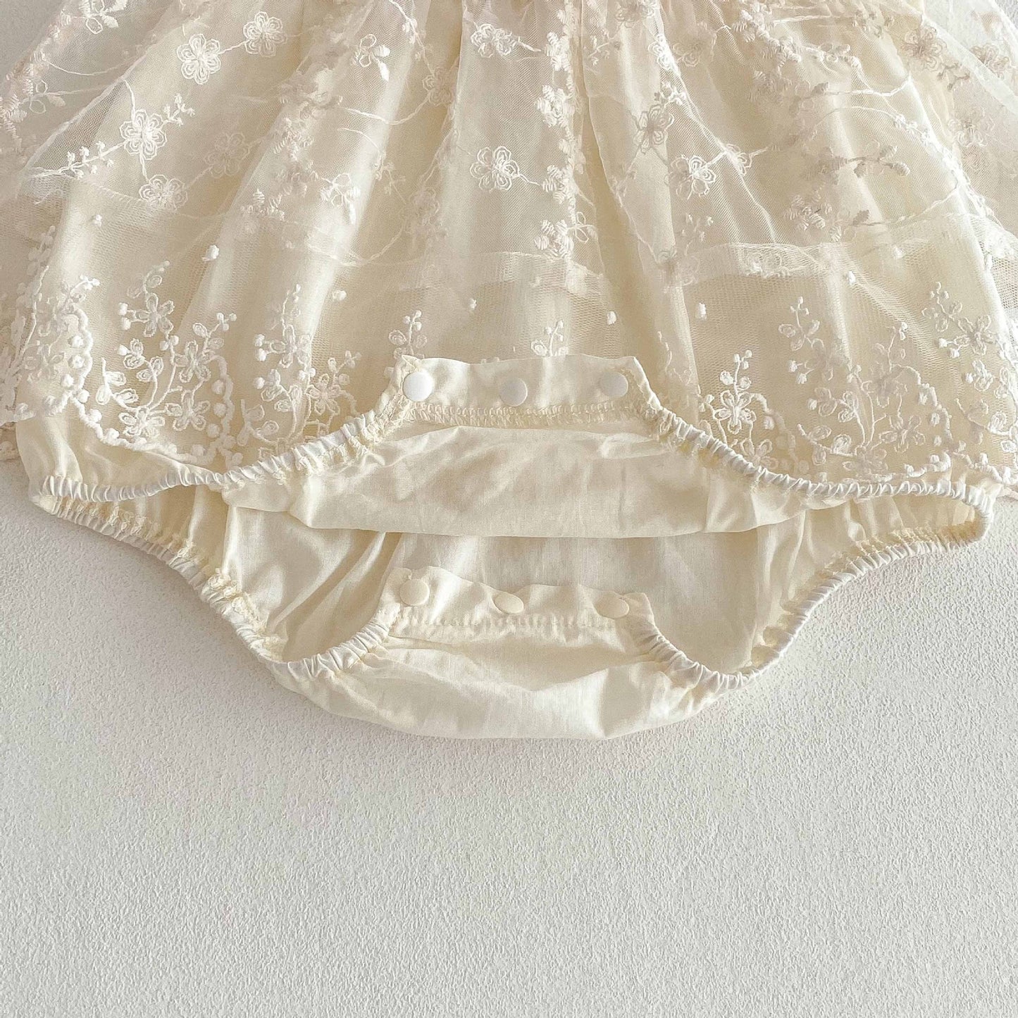 Summer Arrival Baby Girls Cute Apricot Sleeveless Flowers Pattern Tulle Patchwork Onesies, MyKids-USA®, Baby One-Pieces, MyKids-USA - - - - - - -