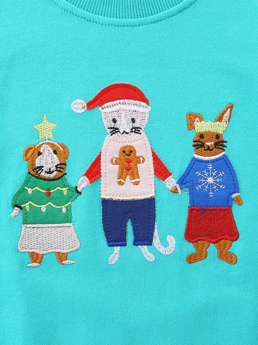 Autumn and Spring Arrival Animals Cartoon Pattern Long Sleeves Pullover for Kids