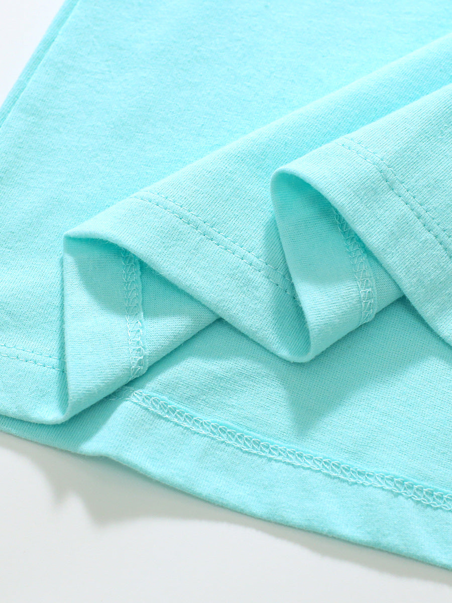 Crew Neck Ladybird Logo Ruffle Sleeveless Girls’ T-Shirt, MyKids-USA®, Baby & Toddler Tops, MyKids-USA - - - - - - -