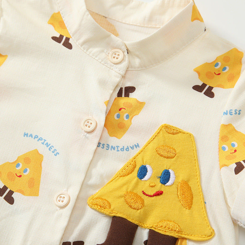 Summer Arrival Baby Unisex Short Sleeves Cute Cartoon Pattern Onesies, MyKids-USA®, Baby One-Pieces, MyKids-USA - - - - - - -