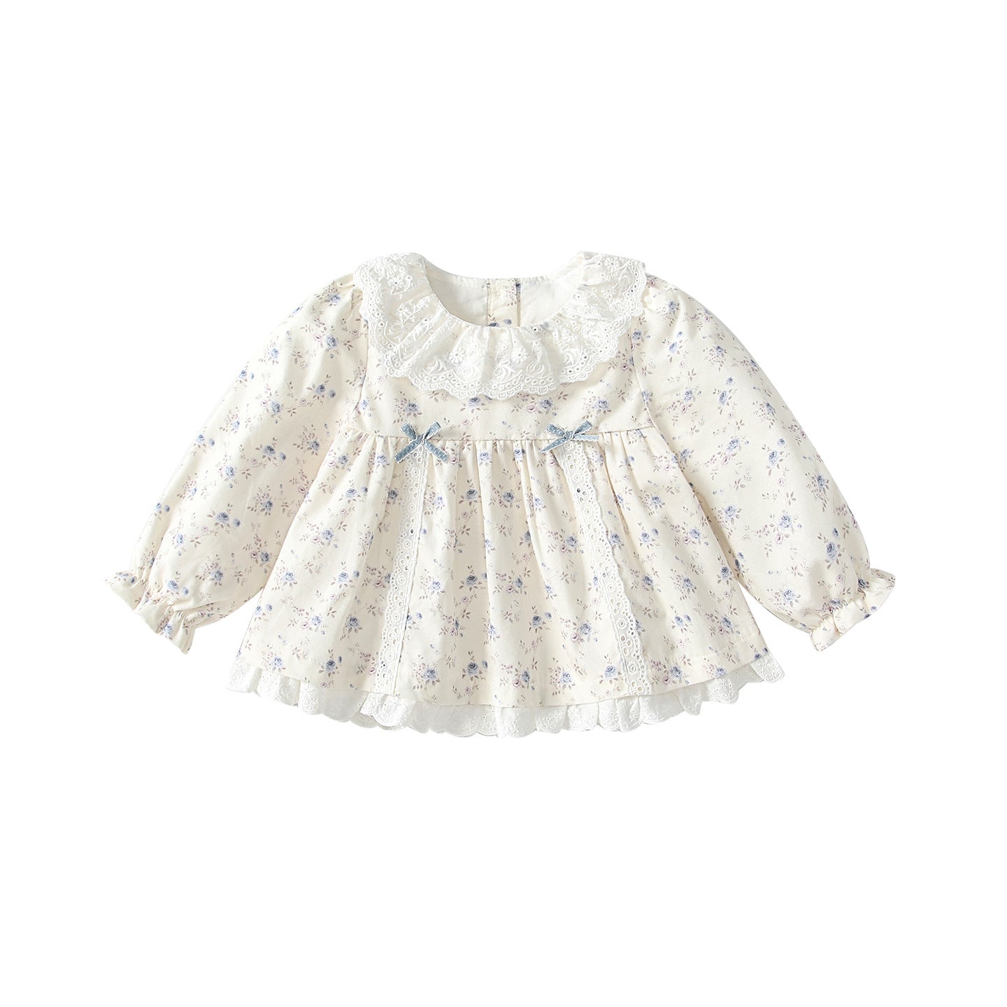 Arrival Autumn Baby Kids Girls Floral Print Long Sleeves Beige Dress, MyKids-USA®, Baby & Toddler Dresses, MyKids-USA - - - - - - -