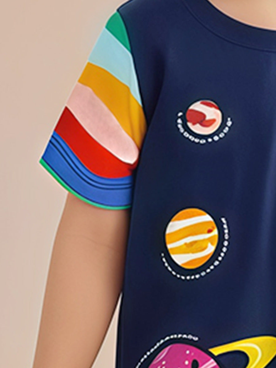 Summer Striped Dress for Girls, European and American Cute Animals Cartoon Printed Dress, MyKids-USA®, Baby & Toddler Dresses, MyKids-USA - - - - - - - .