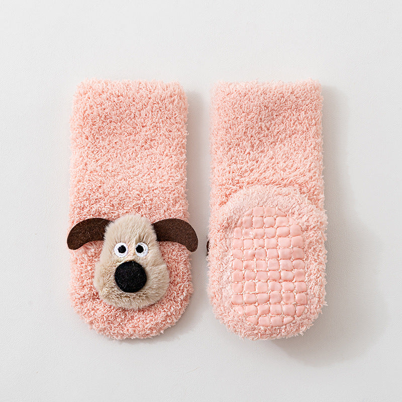 Winter Thick Baby Unisex Breathable Puppy Pattern Cute Walking Socks, MyKids-USA®, Baby & Toddler Socks & Tights, MyKids-USA - Size/Age - S (0-1Y) - Color - Pink - - - TR2511142340-E