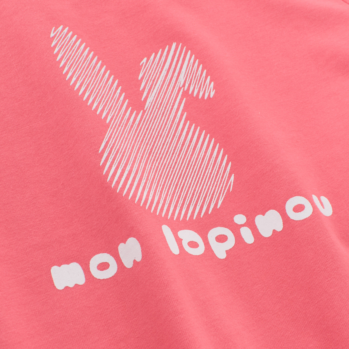 Summer Girls’ Rabbit and Letters Pattern T-shirt in European and American Style, MyKids-USA®, T-Shirts, MyKids-USA - - - - - - - .
