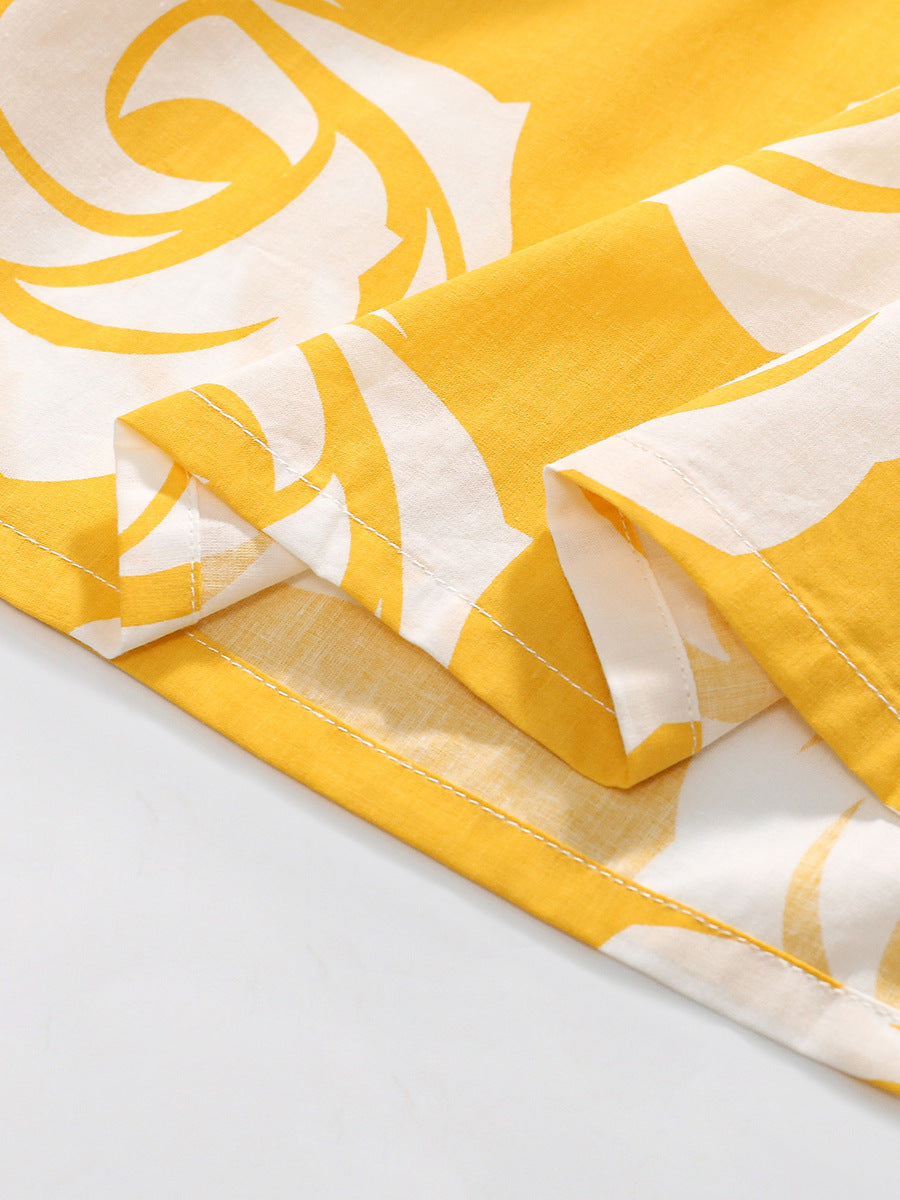 Design Autumn Girls Flowers Pattern Peter Pan Collar Long Sleeves Dress, MyKids-USA®, Baby & Toddler Dresses, MyKids-USA - - - - - - -