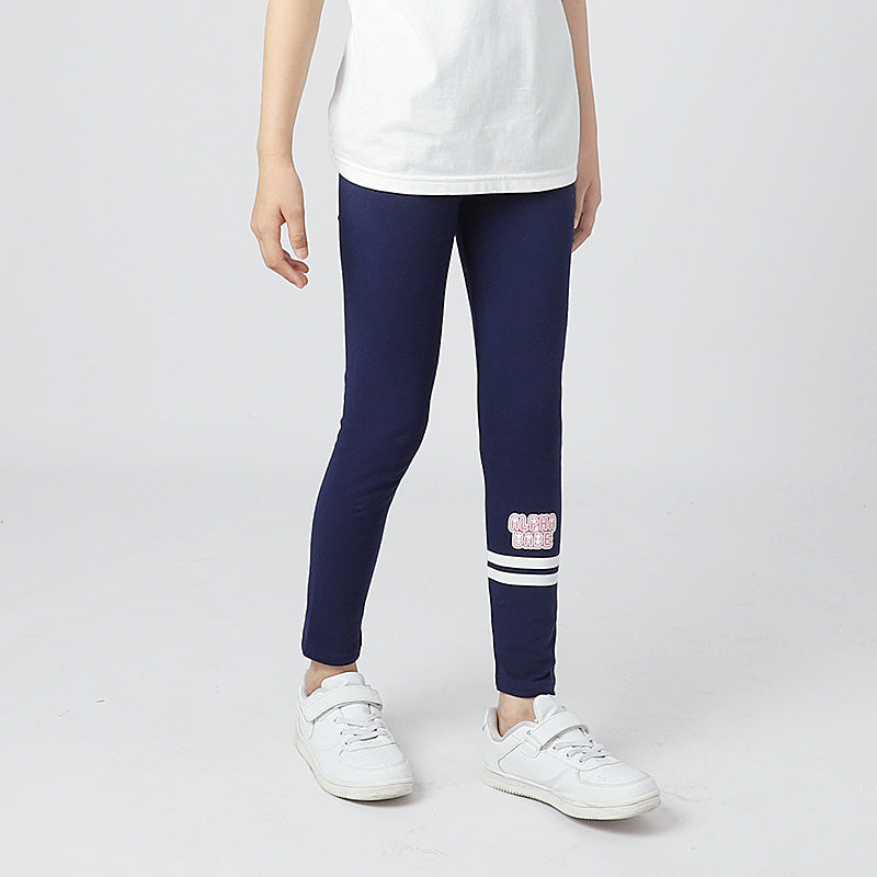 Autumn Baby Girl Breathable Elastic Leggings, MyKids-USA®, Baby & Toddler Bottoms, MyKids-USA - Size/Age - 120 (5-7Y) - Color - Navy Blue (Dark Blue) - - - JM2307162018-B