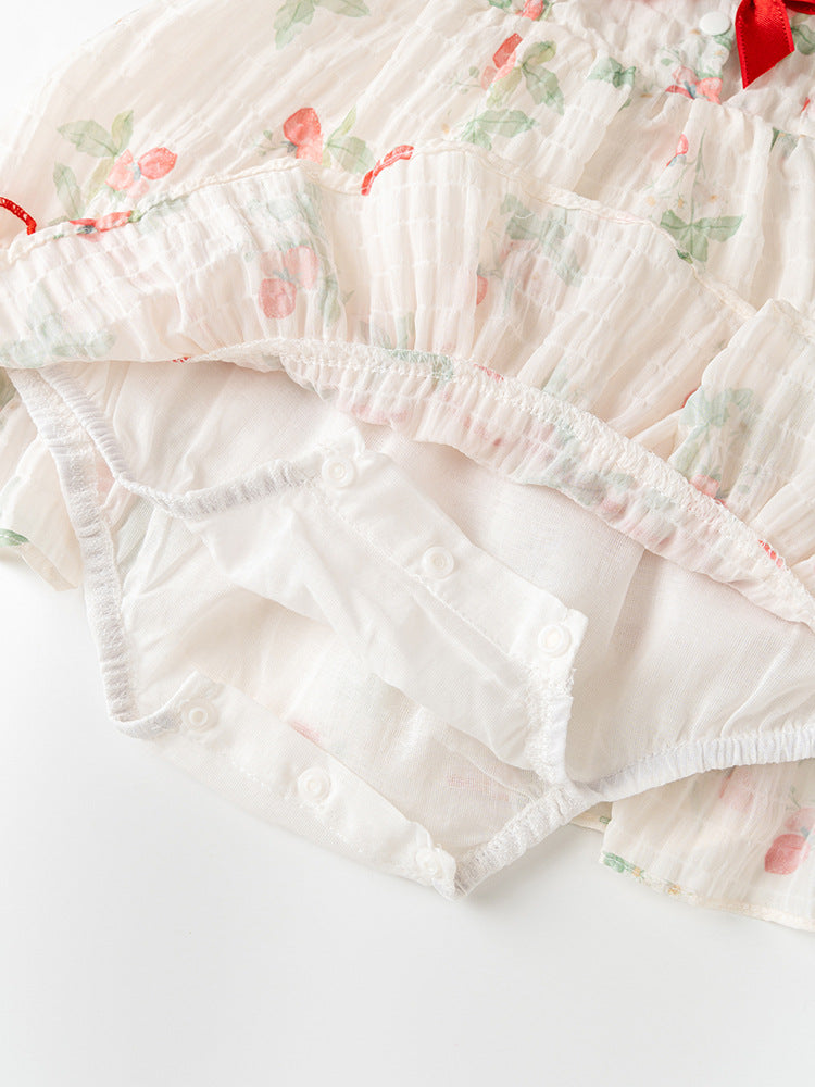 Summer Hot Selling Baby Girls Light Fruits Pattern Short Sleeves Sweet Cute Dress, MyKids-USA®, Baby One-Pieces, MyKids-USA - - - - - - -