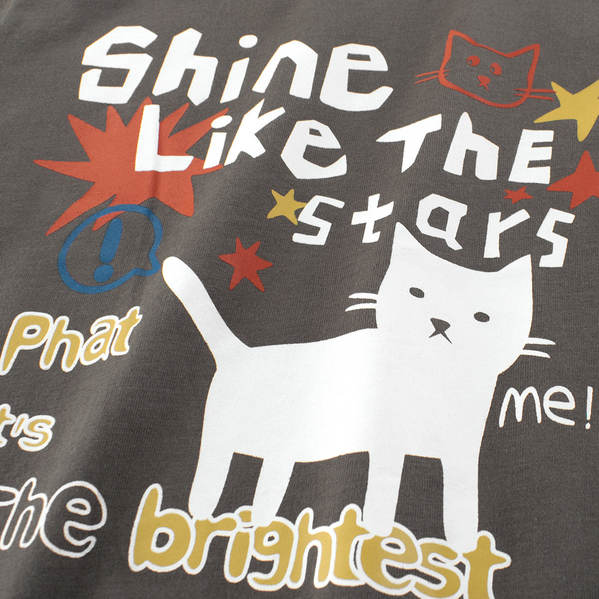 Summer Girls’ Cartoon Cats and Letters Pattern Printed T-shirt in European and American Style, MyKids-USA®, Baby & Toddler Tops, MyKids-USA - - - - - - -