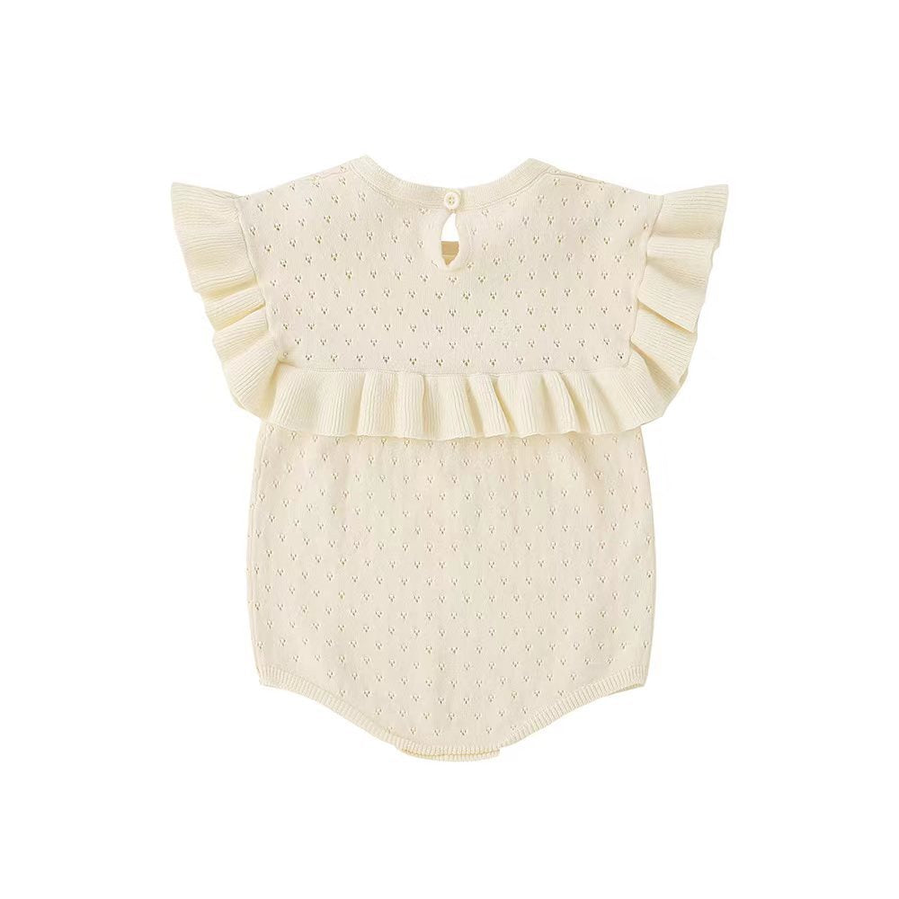 Summer Arrival Baby Unisex Cute Knitted Hollow-out Pattern Fly Sleeves Onesies, MyKids-USA®, Baby One-Pieces, MyKids-USA - - - - - - -