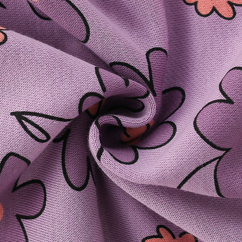 Autumn and Spring Arrival Floral Pattern Long Sleeves Crew Neck Pullover for Stylish Girls, MyKids-USA®, Sweaters, MyKids-USA - - - - - - -