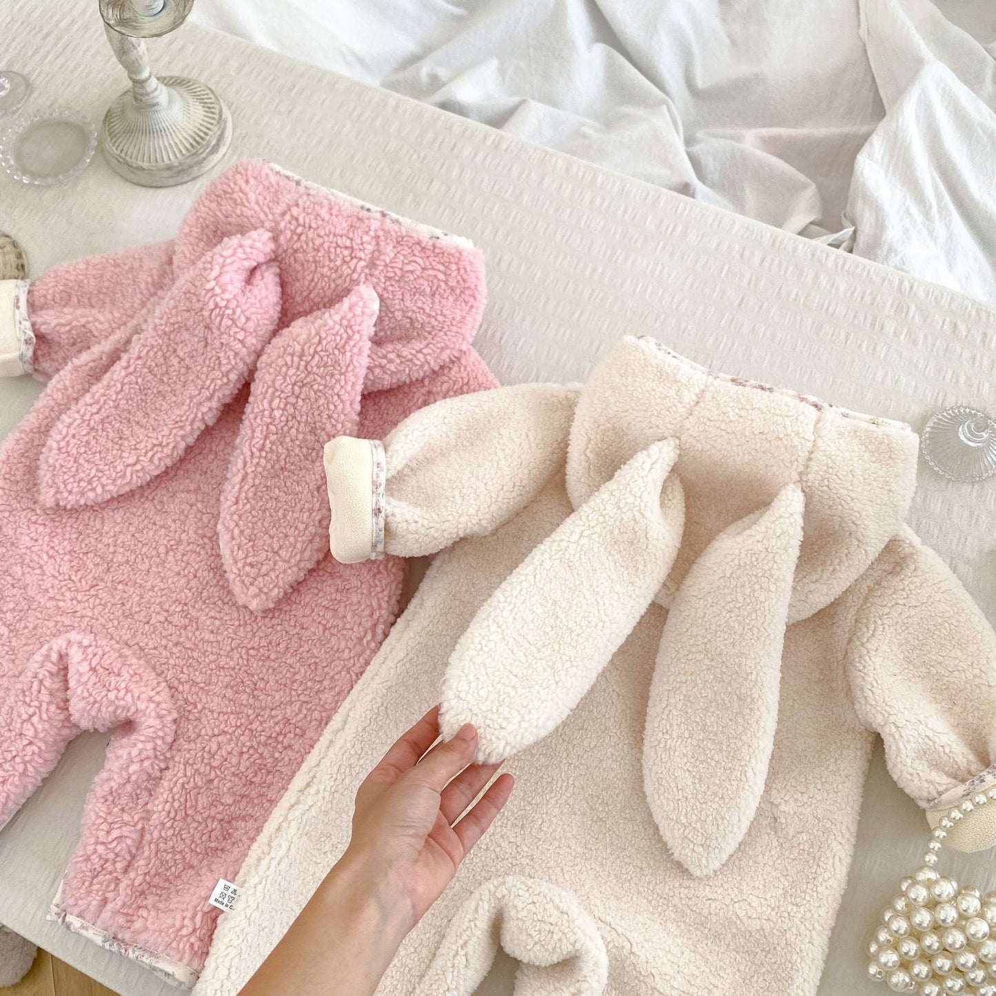 Autumn and Spring Arrival Baby Girls Rabbits Design Long Sleeves Cozy Rompers, MyKids-USA®, Baby One-Pieces, MyKids-USA - - - - - - -