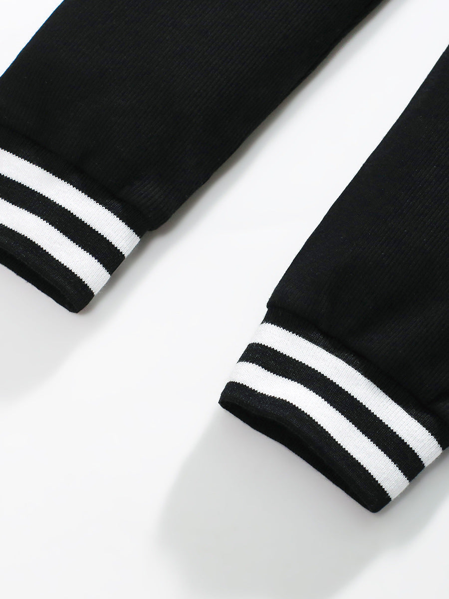 Spring and Autumn Girls Cartoon Christmas Pattern Long Sleeves Crew Neck Top Color Patchwork Sweatshirt and Pants Clothing Set, MyKids-USA®, Baby & Toddler Outfits, MyKids-USA - - - - - - -