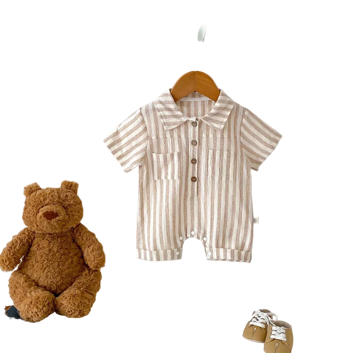 MyKids-USA Summer Design Short Sleeves Striped Rompers, MyKids-USA®, Baby One-Pieces, MyKids-USA - - - - - - - .
