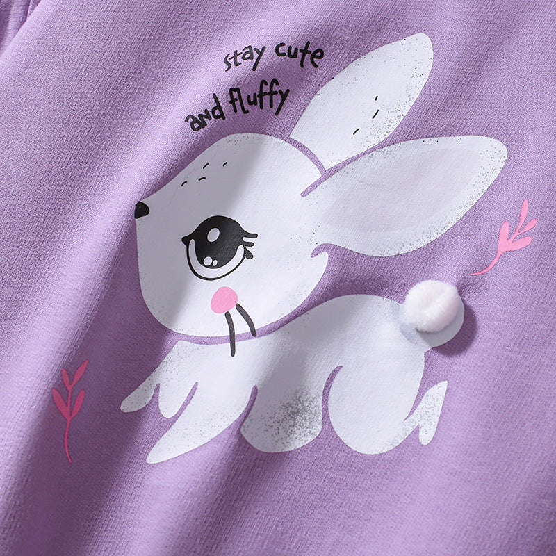 Set of Girls’ Animals Cartoon Pattern Short Sleeves T-shirt and Shorts in European and American Style for Summer, MyKids-USA®, Baby & Toddler Outfits, MyKids-USA - - - - - - - .