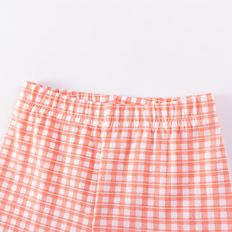 Summer Hot Selling Baby Kids Girls Short Sleeves Striped Pattern T-shirt and Plaid Pants Clothing Set, MyKids-USA®, Baby & Toddler Outfits, MyKids-USA - - - - - - - .